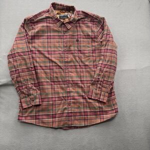 Pladra Shirt Mens 3XL Brown Plaid Flannel Long Sleeve Button Up Hunting Outdoor